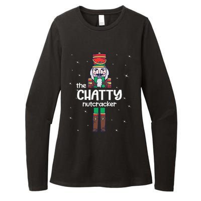 Chatty Nutcracker Family Matching Funny Pajama Womens CVC Long Sleeve Shirt