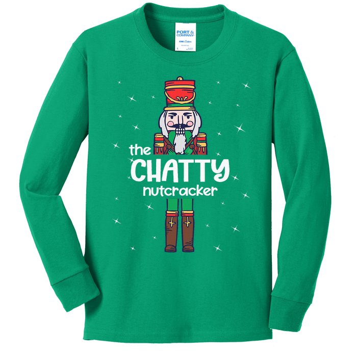 Chatty Nutcracker Family Matching Funny Pajama Kids Long Sleeve Shirt