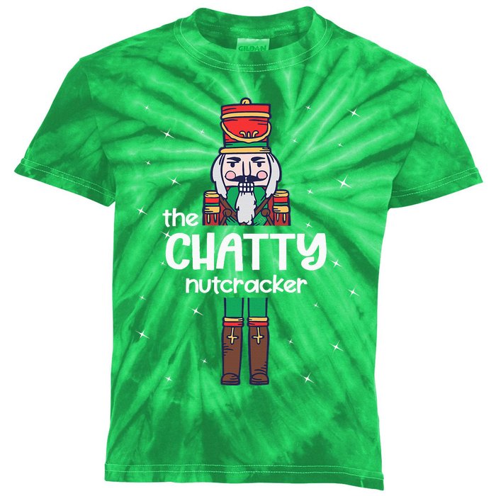 Chatty Nutcracker Family Matching Funny Pajama Kids Tie-Dye T-Shirt