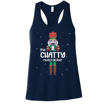 Chatty Nutcracker Family Matching Funny Pajama Women's Racerback Tank