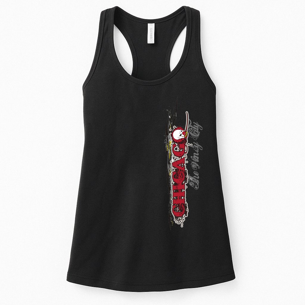 Chicago No Funny Business Clown Womens Tank Top