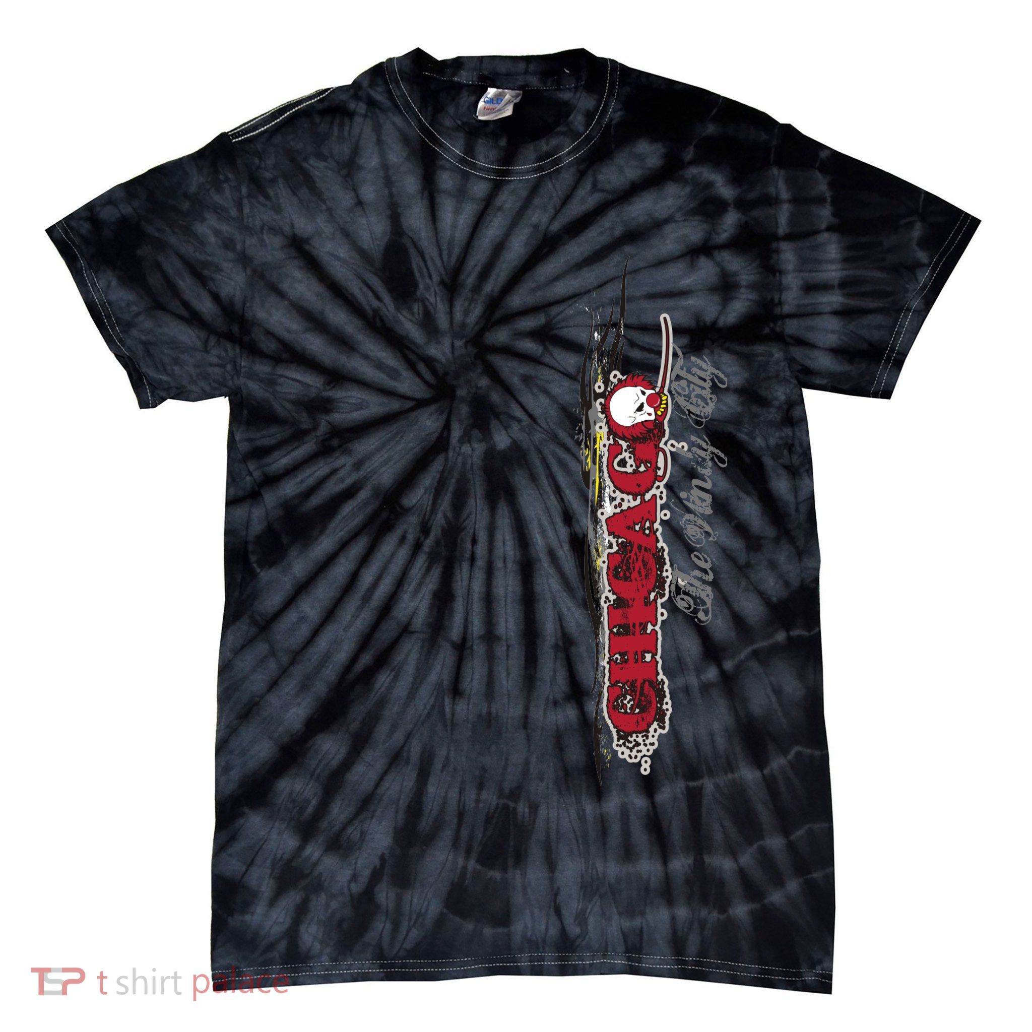 Chicago No Funny Business Clown Tie-Dye T-Shirt