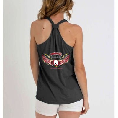 Chicago No Funny Business Clown Women's Knotted Racerback Tank