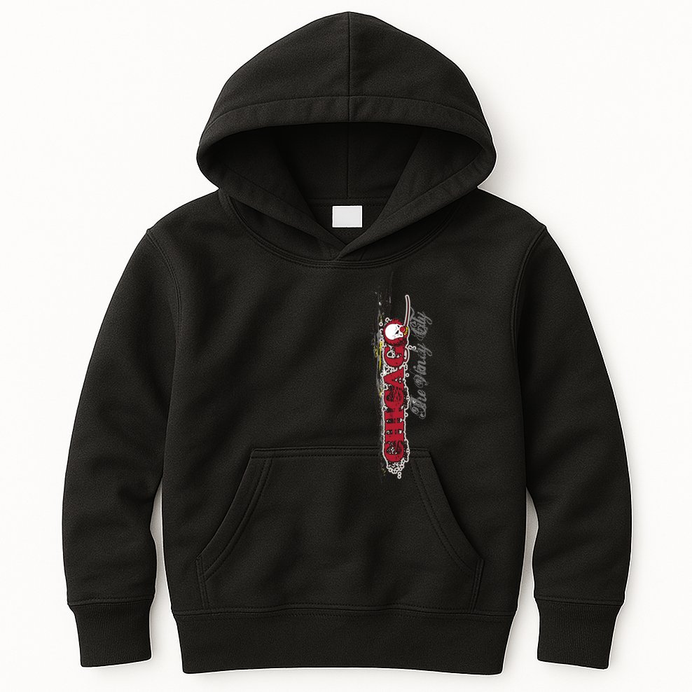 Chicago No Funny Business Clown Kids Hoodie
