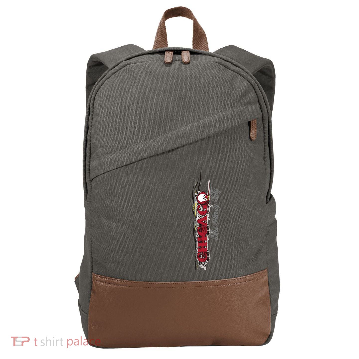 Chicago No Funny Business Clown Cotton Canvas Backpack