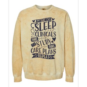 Clinicals Nurse Funny RN Nursing School Women Gifts Colorblast Crewneck Sweatshirt