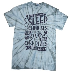 Clinicals Nurse Funny RN Nursing School Women Gifts Tie-Dye T-Shirt