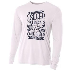 Clinicals Nurse Funny RN Nursing School Women Gifts Cooling Performance Long Sleeve Crew