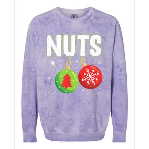 Chest Nuts Funny Matching Chestnuts Christmas Couples Nuts Meaningful Gift Colorblast Crewneck Sweatshirt