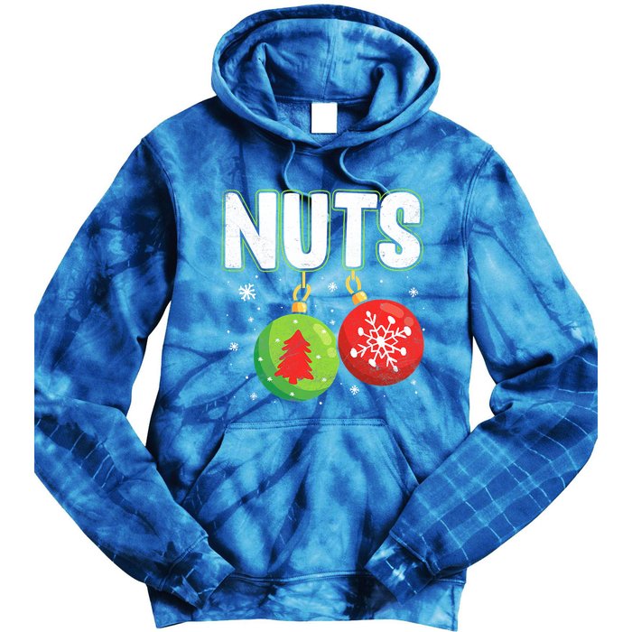 Chest Nuts Funny Matching Chestnuts Christmas Couples Nuts Meaningful Gift Tie Dye Hoodie