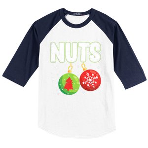 Chest Nuts Funny Matching Chestnuts Christmas Couples Nuts Meaningful Gift Baseball Sleeve Shirt