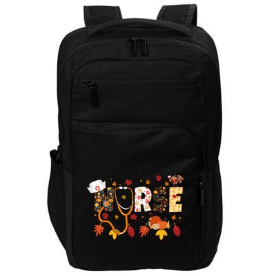 Cute Nurse Fall Thanksgiving Autumn Impact Tech Backpack