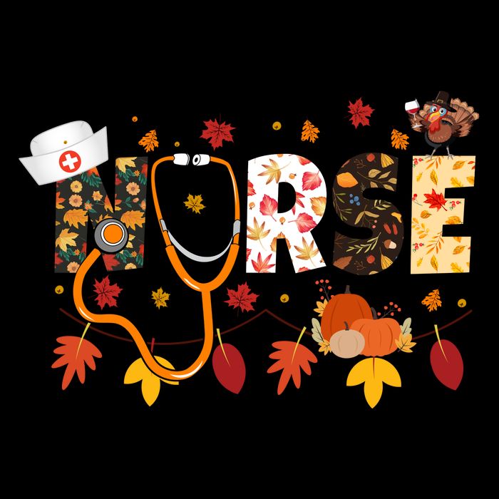 Cute Nurse Fall Thanksgiving Autumn Impact Tech Backpack