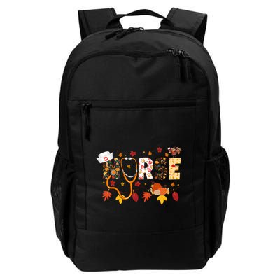 Cute Nurse Fall Thanksgiving Autumn Daily Commute Backpack