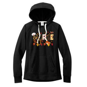 Cute Nurse Fall Thanksgiving Autumn Women's Fleece Hoodie