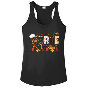 Cute Nurse Fall Thanksgiving Autumn Ladies PosiCharge Competitor Racerback Tank