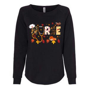 Cute Nurse Fall Thanksgiving Autumn Womens California Wash Sweatshirt