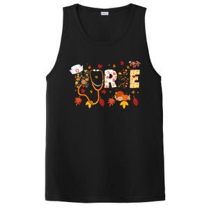 Cute Nurse Fall Thanksgiving Autumn PosiCharge Competitor Tank