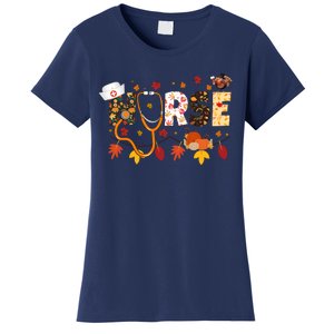 Cute Nurse Fall Thanksgiving Autumn Women's T-Shirt