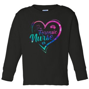 Correctional Nurse Forensic Heart Nurse Corrections Nursing Toddler Long Sleeve Shirt