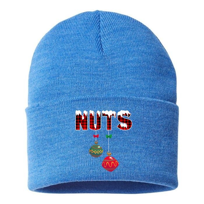 Chest Nuts Funny Matching Chestnuts Christmas Couples Nuts Cool Gift Sustainable Knit Beanie