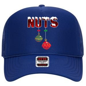 Chest Nuts Funny Matching Chestnuts Christmas Couples Nuts Cool Gift High Crown Mesh Back Trucker Hat