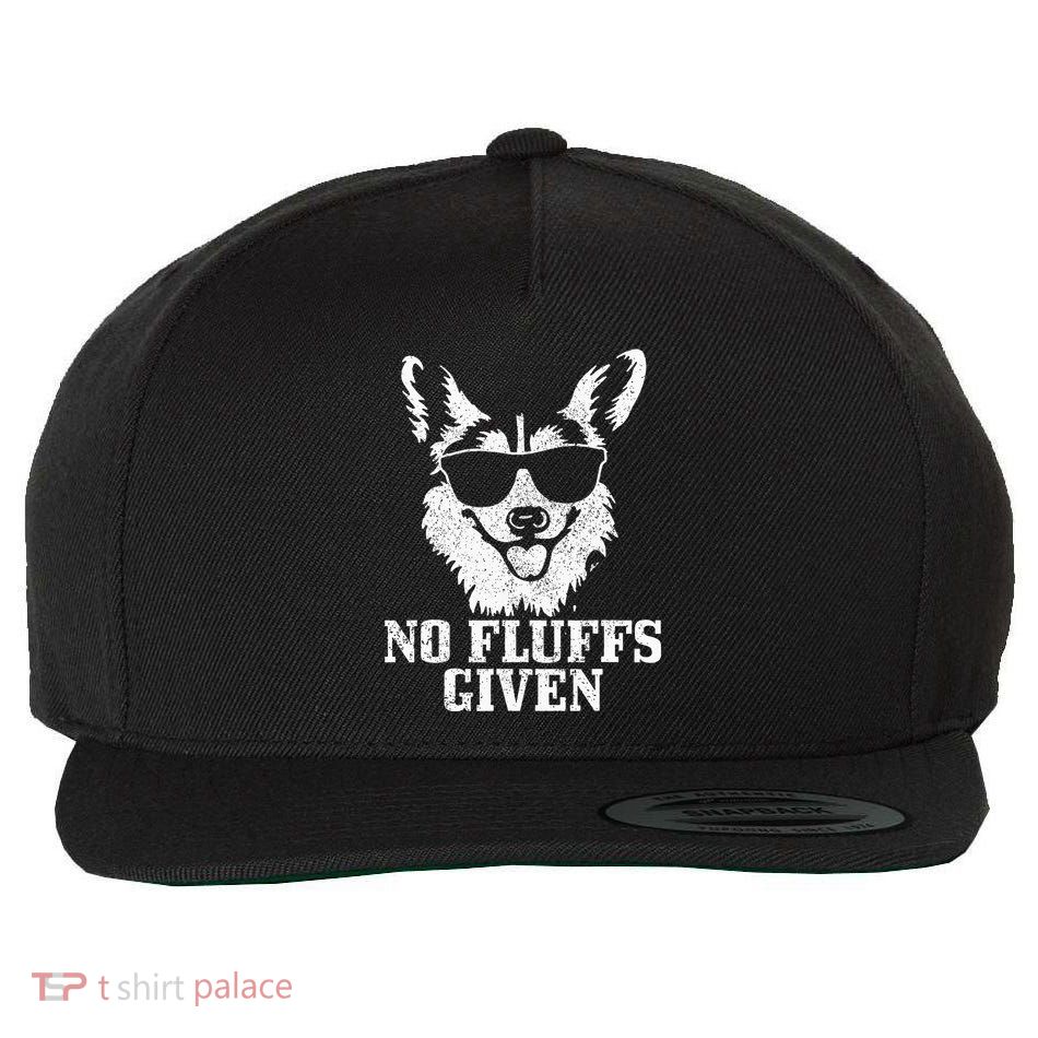 Corgi No Fluffs Given Dog Mom Dad Funny Corgi Wool Snapback Cap