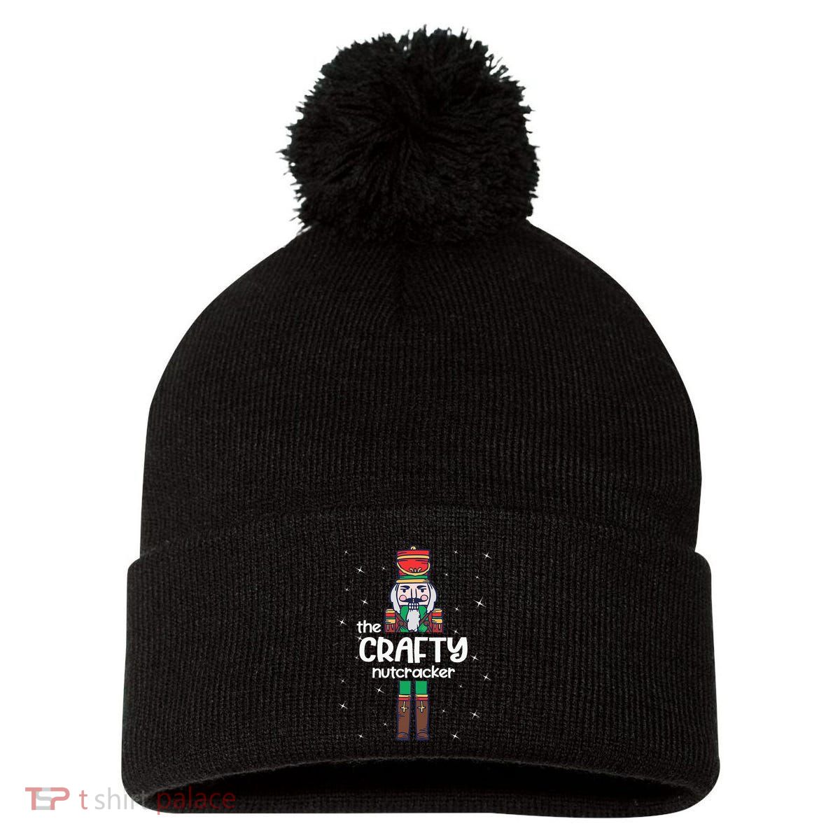 Crafty Nutcracker Family Matching Pom Pom 12in Knit Beanie