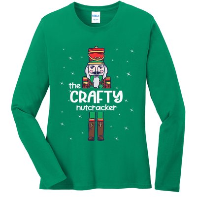 Crafty Nutcracker Family Matching Ladies Long Sleeve Shirt