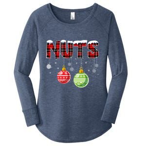 Chest Nuts Funny Matching Chestnuts Christmas Couples Nuts Funny Gift Women's Perfect Tri Tunic Long Sleeve Shirt