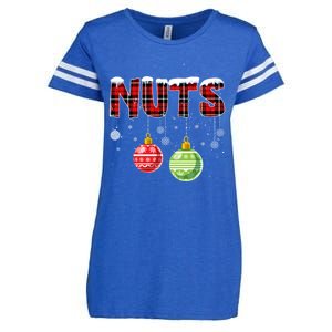 Chest Nuts Funny Matching Chestnuts Christmas Couples Nuts Funny Gift Enza Ladies Jersey Football T-Shirt