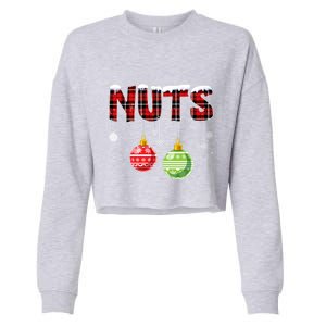 Chest Nuts Funny Matching Chestnuts Christmas Couples Nuts Funny Gift Cropped Pullover Crew