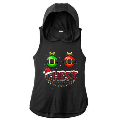 Chest Nuts Funny Matching Chestnuts Christmas Couples Chest  Ladies PosiCharge Tri-Blend Wicking Draft Hoodie Tank