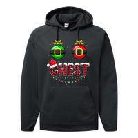 Chest Nuts Funny Matching Chestnuts Christmas Couples Chest  Performance Fleece Hoodie