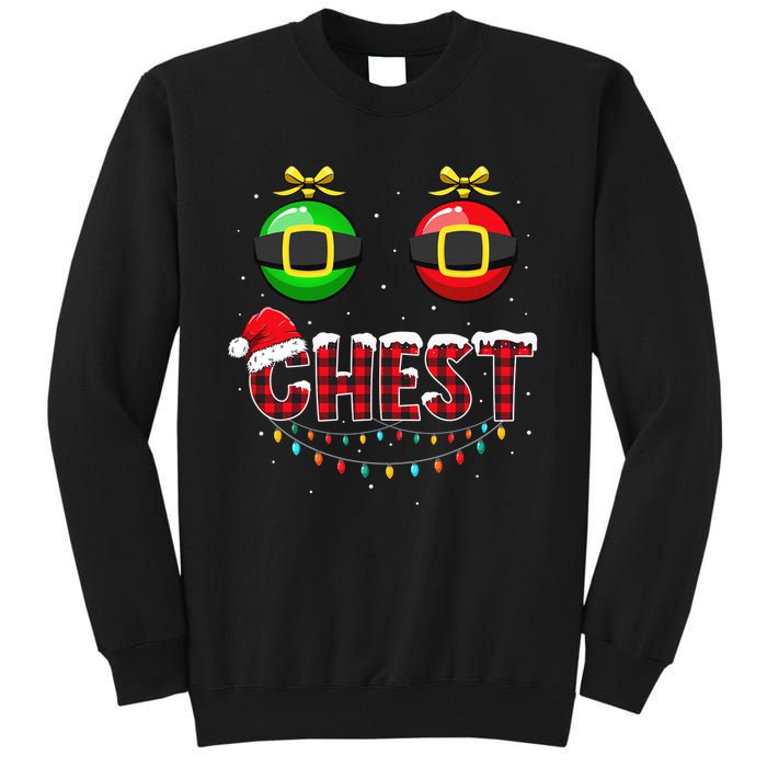 Chest Nuts Funny Matching Chestnuts Christmas Couples Chest  Tall Sweatshirt