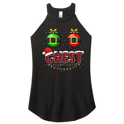 Chest Nuts Funny Matching Chestnuts Christmas Couples Chest  Women’s Perfect Tri Rocker Tank