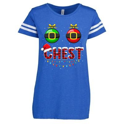 Chest Nuts Funny Matching Chestnuts Christmas Couples Chest  Enza Ladies Jersey Football T-Shirt