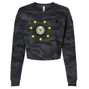 Cherokee Nation Flag Cherokee Cropped Pullover Crew