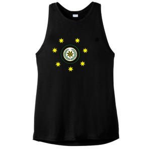 Cherokee Nation Flag Cherokee Ladies PosiCharge Tri-Blend Wicking Tank