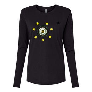 Cherokee Nation Flag Cherokee Womens Cotton Relaxed Long Sleeve T-Shirt