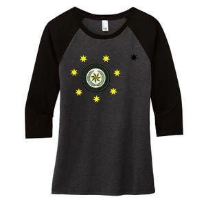 Cherokee Nation Flag Cherokee Women's Tri-Blend 3/4-Sleeve Raglan Shirt