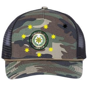 Cherokee Nation Flag Cherokee Retro Rope Trucker Hat Cap