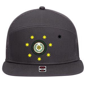 Cherokee Nation Flag Cherokee 7 Panel Mesh Trucker Snapback Hat