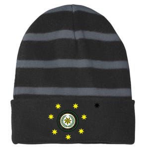 Cherokee Nation Flag Cherokee Striped Beanie with Solid Band