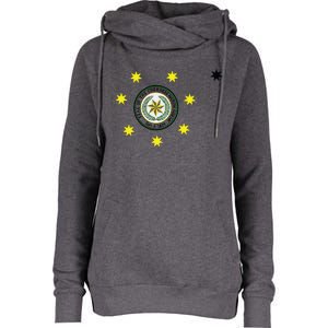 Cherokee Nation Flag Cherokee Womens Funnel Neck Pullover Hood