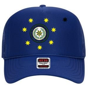 Cherokee Nation Flag Cherokee High Crown Mesh Back Trucker Hat