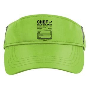 Chef Nutrition Facts Cool Chef Tee Gift For Chefs Adult Drive Performance Visor