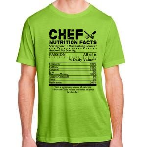 Chef Nutrition Facts Cool Chef Tee Gift For Chefs Adult ChromaSoft Performance T-Shirt