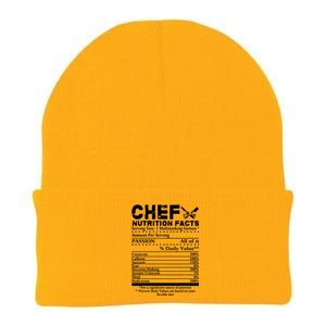 Chef Nutrition Facts Cool Chef Tee Gift For Chefs Knit Cap Winter Beanie