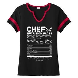 Chef Nutrition Facts Cool Chef Tee Gift For Chefs Ladies Halftime Notch Neck Tee